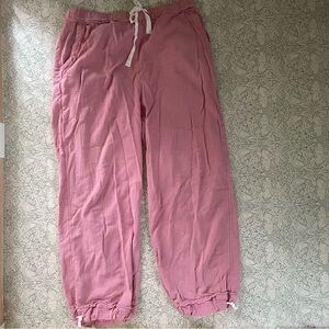 Free People Blush Rose Pink Wide Leg Drawstring Pants